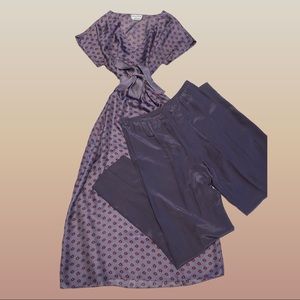 Calvin Klein 100% Silk Tunic/Pant Set